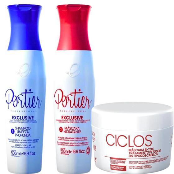 Imagem de Progressiva Portier Exclusive 500ml + Ciclos B-Tox Mask 250g Original!