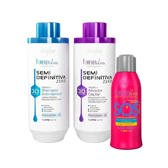 Imagem de Progressiva Semi Definitiva 2x1L e SOS 300ml Forever Liss 