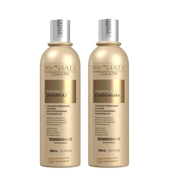 Prohall Kit Extreme Repair Shampoo 300ml + Condicionador 300ml Menor preço em Prohall Kit Extreme Repair Shampoo 300ml + Condicionador 300ml