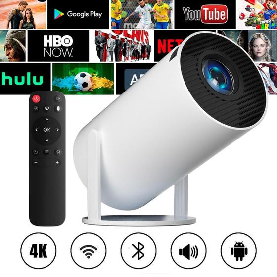 Projetor 1080P Bivolt Wifi Branco Portátil Suporta 4K - Correia Ecom Imagem de Projetor 1080P Bivolt Wifi Branco Portátil Suporta 4K