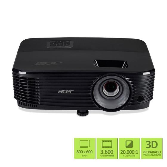 Imagem de Projetor Acer X1123H 3.600 Lumens HDMI 3D SVGA