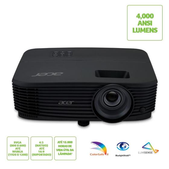 Projetor Acer X1123HP SVGA 4.000 Lúmens VGA HDMI 20.000:1 - MR.JSA11.00D Menor preço em Projetor Acer X1123HP SVGA 4.000 Lúmens VGA HDMI 20.000:1 - MR.JSA11.00D