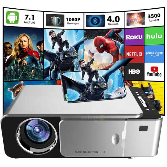 Projetor Android Smart Multimidia Hd 3500 Lumens Bluetooth Portatil ...