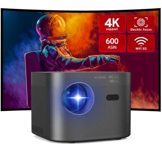Projetor Bettdow 8K Full HD 1080P Android 13000 LM home projector Menor preço em Projetor Bettdow 8K Full HD 1080P Android 13000 LM home projector
