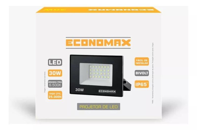 Imagem de Projetor De Led 30w Biv. 6,500k Economax
