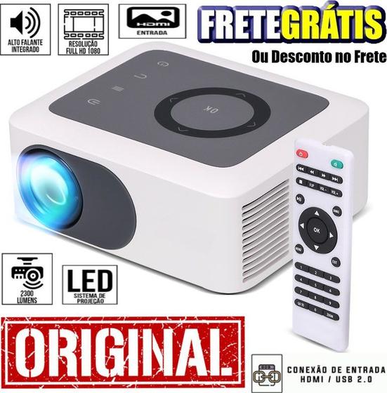 Imagem de Projetor Digital de Led Espelhamento 1080p HD 4k Hdmi Usb AV Datashow Portátil Retroprojetor Tv Futebol Home Show Bivolt