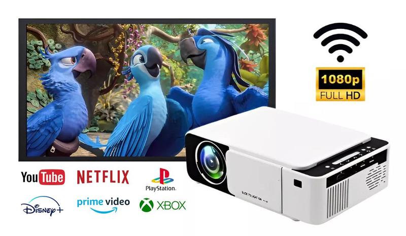Imagem de Projetor Espelhamento Celular Datashow HDMI Usb Wifi 1080p