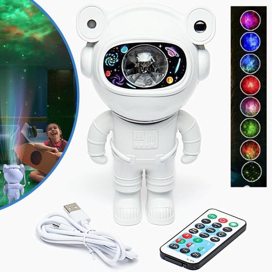 Imagem de Projetor Estrelas Astronauta Luminária Com Som Bluetooth
