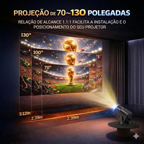 Projetor HY320 Melhor Para Assistir Novelas, filmes desenhos - Projetor Portátil