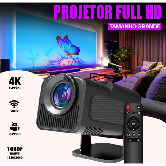 Imagem de Projetor HY320 Mini 4K  Android 13, Wi-Fi, Bluetooth, Portátil para Cinema em Casa