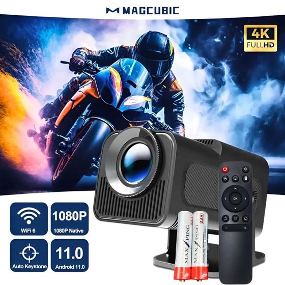 Imagem de Projetor hy320 Ultra Hd 4k Android Datashow Bluetooth Wifi