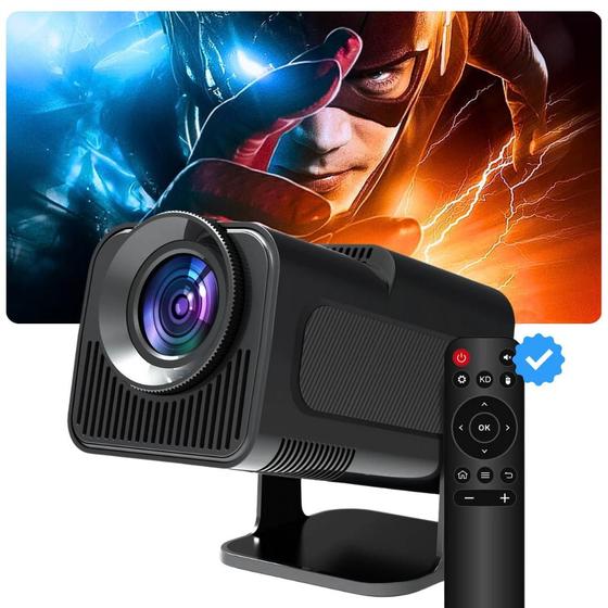 Imagem de Projetor Inteligente 150'' polegadas Suporte 4K ajuste automático Wifi Bluetooth Android iOs, Full HD 