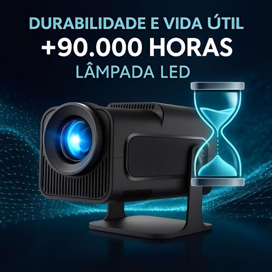 Projetor Inteligente Hy320 Pró 690 ANSI 5G Smart 4K Wifi 6 Bluetooth 5.0 Android 11 - Norotech Eletrônicos — foto 2 de 4