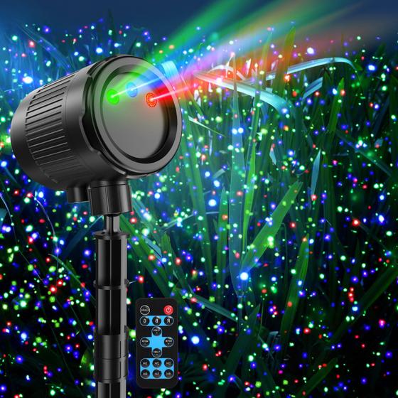 Imagem de Projetor Laser de Natal com Luzes RGB - 3 Cores e Movimento