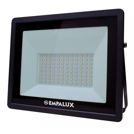 Imagem de Projetor Led 100W 6500K Preto Empalux 7500 Lumens IP66 Bivolt EMPALUX