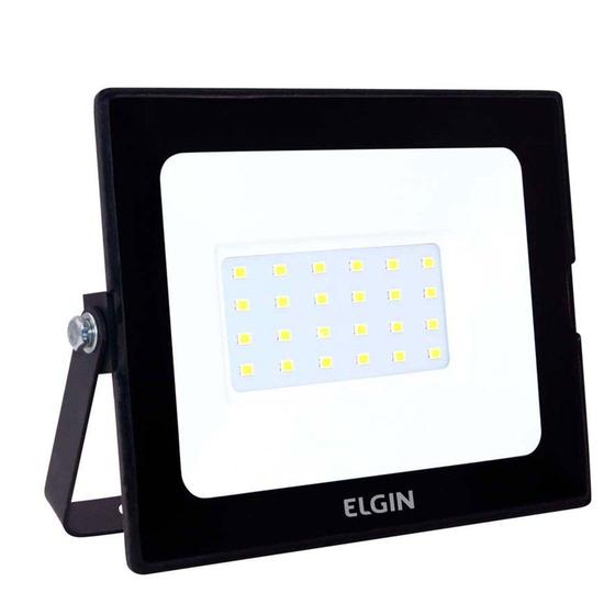 Imagem de Projetor led 30w 6500k branca fria preto bivolt - ELGIN