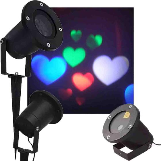 Imagem de Projetor Led Holografico Luzes Coraçao Enfeite Decoraçao Evento Show Casa Sala Quarto Iluminaçao Multiuso