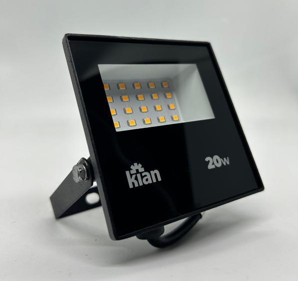 Imagem de Projetor Led Kian 20W Luz Branca 6500k Refletor Jardim