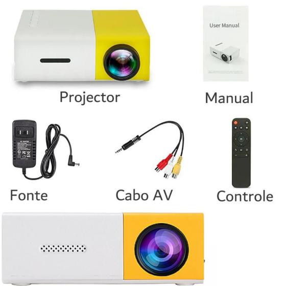 Imagem de Projetor Mini Full HD YG300 para Filmes com HDMI e USB