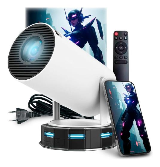 Imagem de Projetor Multimídia Led Portátil Smart Wifi Bluetooth Android 4k HD Cinema - Som e Vídeo