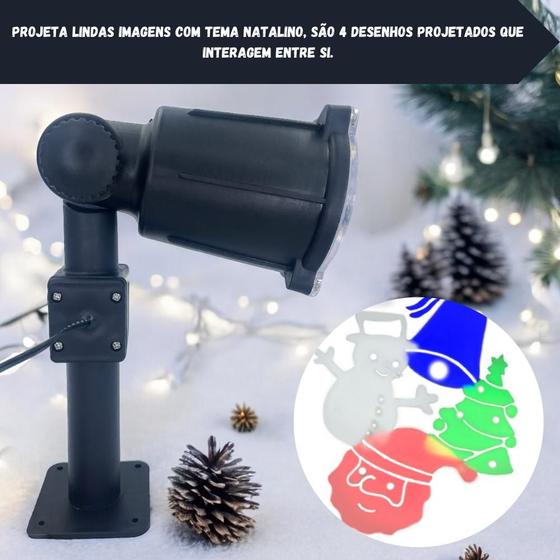 Imagem de Projetor Natal Led Natalino Desenhos Laser Jardim Efeite Decoração