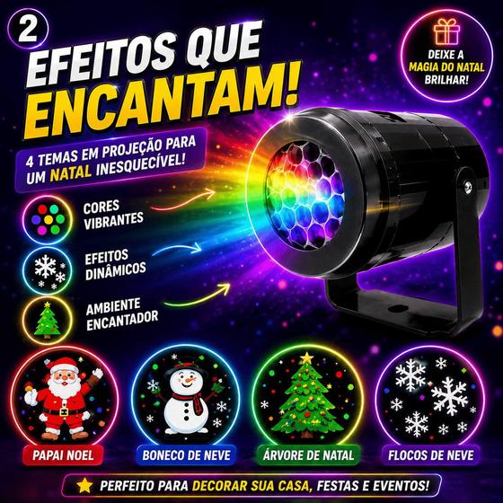 Projetor Natalino Refletor Prova D'agua Varios Desenhos Natal Led Laser Decoração Luz Colorida - 10 3D Studio