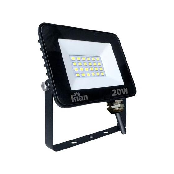 Projetor Refletor Led 20w 6.500k Branca Fria Menor preço em Projetor Refletor Led 20w 6.500k Branca Fria
