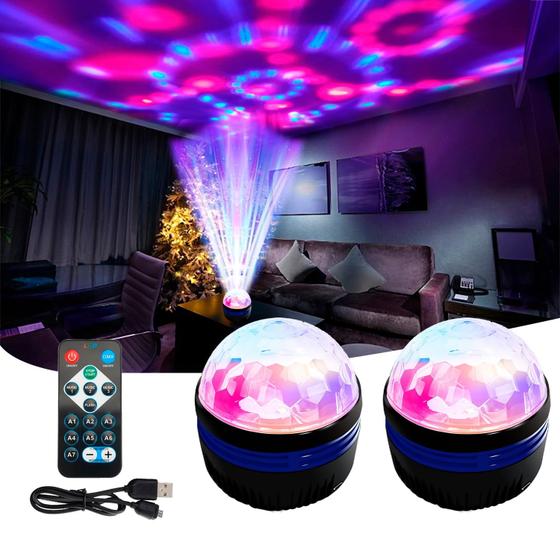 Imagem de Projetor USB 2 em 1 - Luzes do Norte e Ondas do Oceano (Pacote com 2)