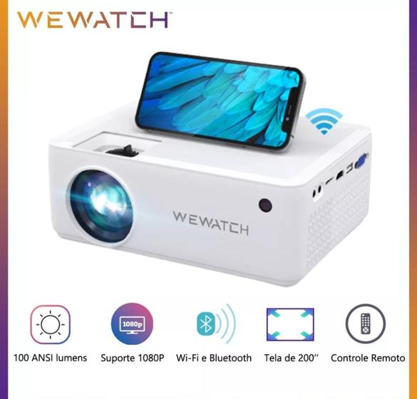 Imagem de Projetor Wewatch V10 8500 Lumens 1024x720hd 1080p Bluetooth