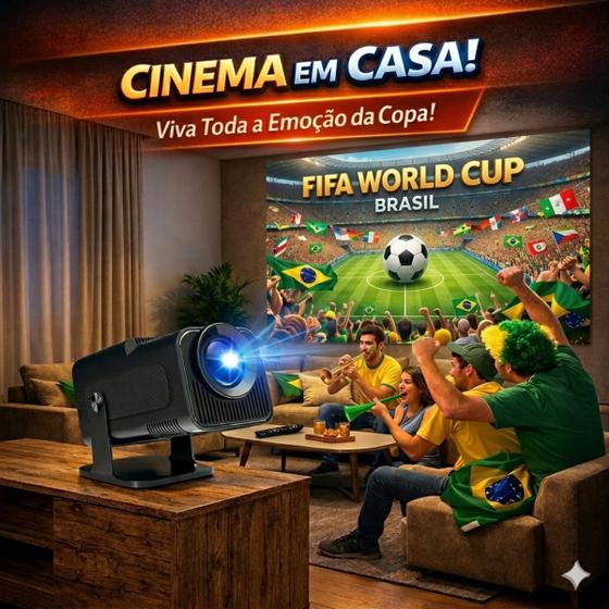 Projetor Wi-Fi Bluetooth Para Sala e Filmes Series novelas - Projetor Portátil