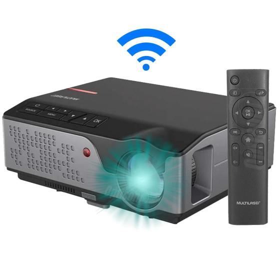 Projetor Wifi Smart Screen Multilaser PJ004 4500 Lúmens HDMI USB VGA ...