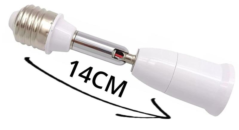 Imagem de Prolongador Extensor Adaptador Bocal Lâmpada E27 - 140mm