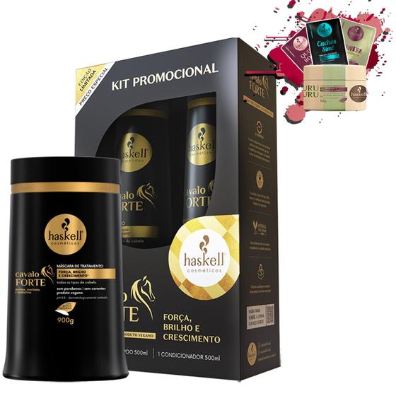 Imagem de Promopack Haskell Cavalo Forte 500ml + Máscara 900gr