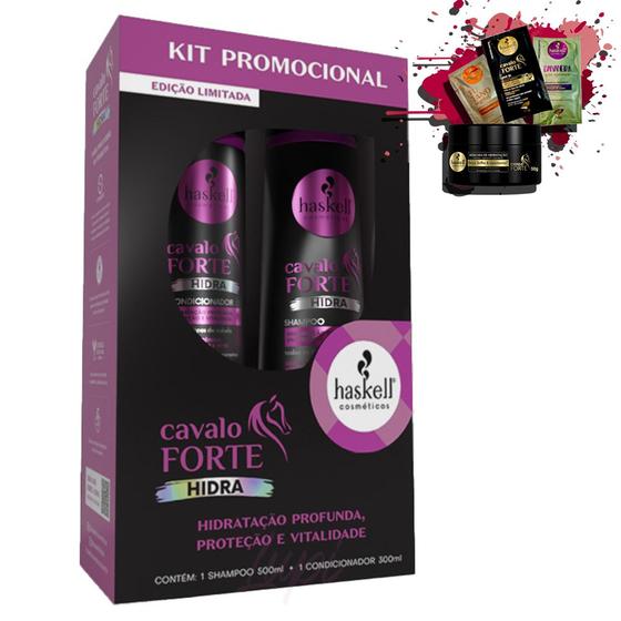 Imagem de Promopack Haskell Cavalo Forte Hidra Sh 500ml Cond 300ml