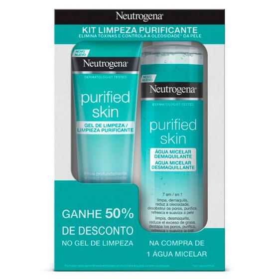 Imagem de Promopack Neutrogena Purified Skin - Compre 1 Água Micelar, ganhe 50% de desconto no Gel de Limpeza 80g