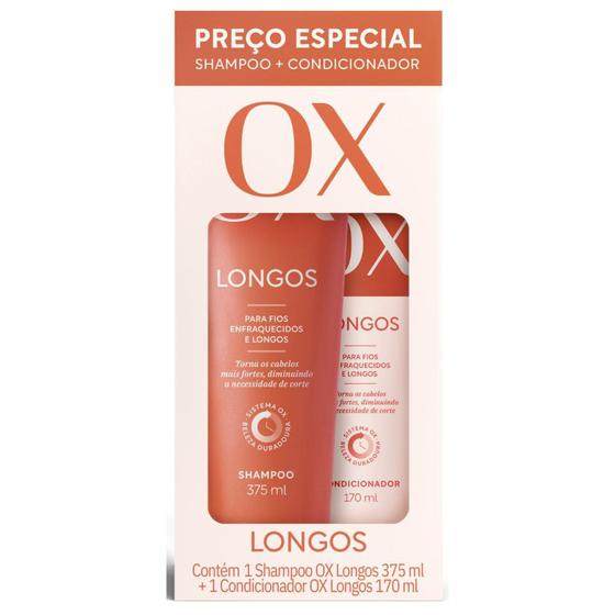 Imagem de Promopack OX Longos Shampoo + Condicionador 375+170ml - OX COSMÉTICOS