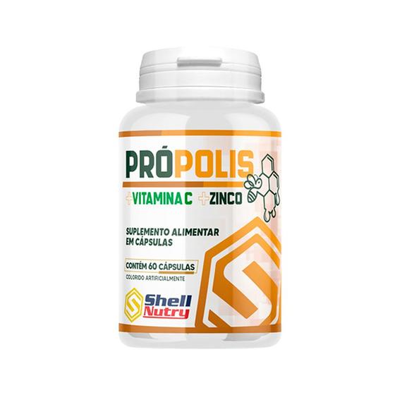 Imagem de Própolis e Zinco + Vitamina C Com 60 Cápsulas Shell Nutry