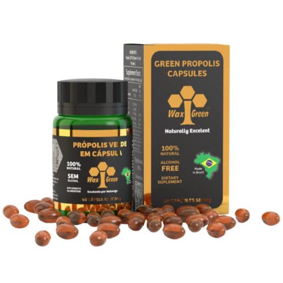 Imagem de Própolis Verde 85% Wax Green 60 Cápsulas 500Mg
