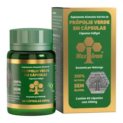 Imagem de Própolis Verde 86% Wax Green 60 Cápsulas 500mg