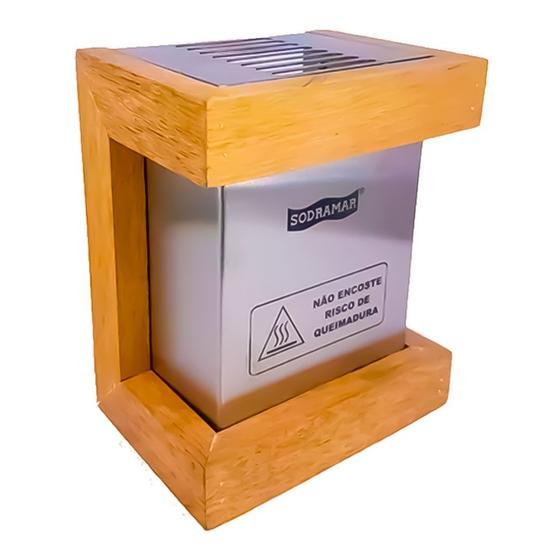 Imagem de Proteção De Vapor Para Sauna Sodramar Madeira Metal Inox 304