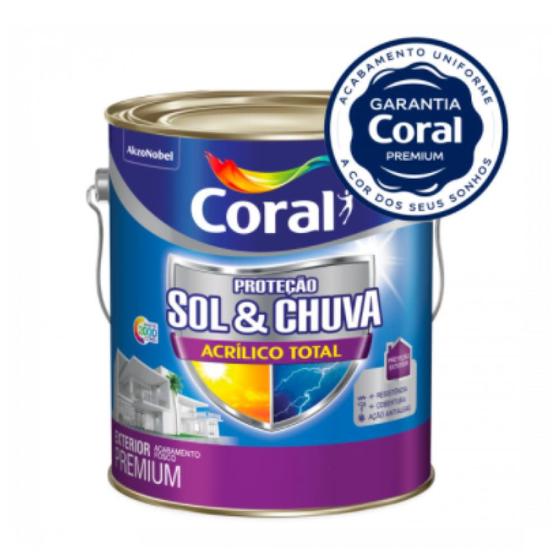 proteção sol e chuva acrílico t bronze lenda 3,6l coral Tinta para