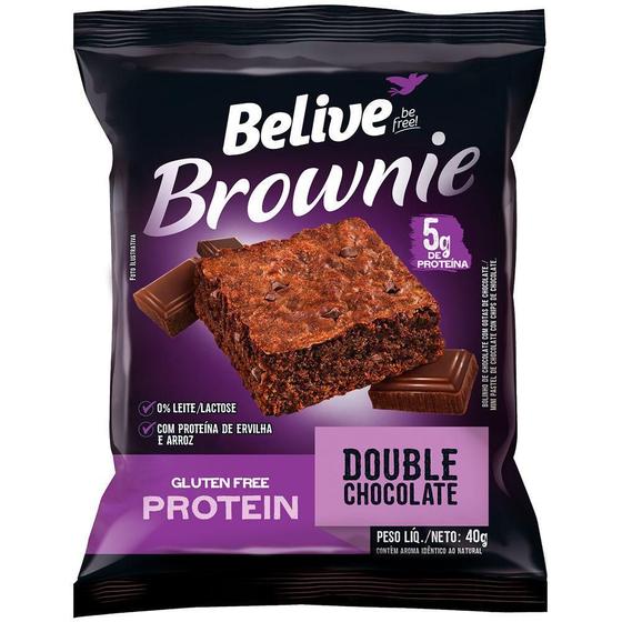 Imagem de Protein Brownie Double Chocolate Belive 40G 10 Unidades