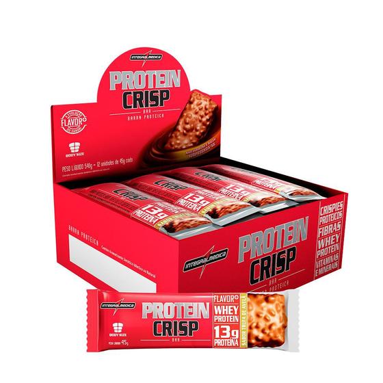 Protein Crisp Caixa com 12 unidades Sabor Trufa de Avelã Menor preço em Protein Crisp Caixa com 12 unidades Sabor Trufa de Avelã