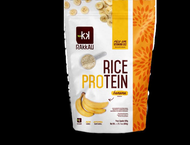 Proteina arroz whey vegan rice protein rakkau banana 600g Whey Protein Magazine Luiza