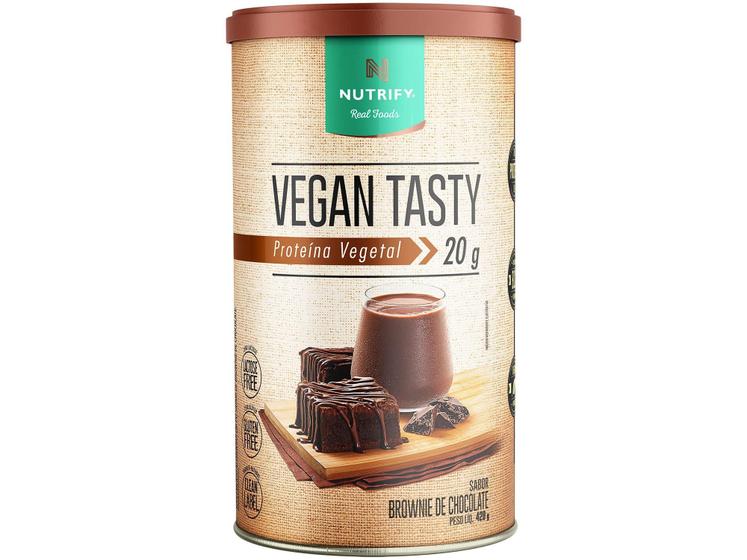 Imagem de Proteína Brownie de chocolate Nutrify Vegan Tasty - em Pó 420g Vegano e Vegetariano