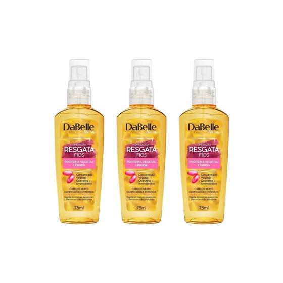 Imagem de Proteina Cap Dabelle 75Ml Resgata Fios 75Ml - Kit Com 3Un