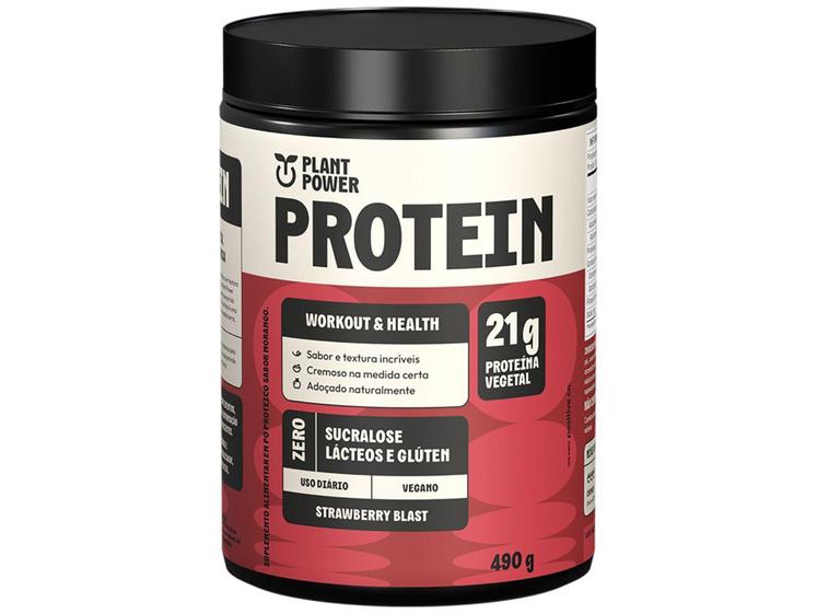 Imagem de Proteína Plant Power Protein Strawberry Blas em Pó - 490g Vegano