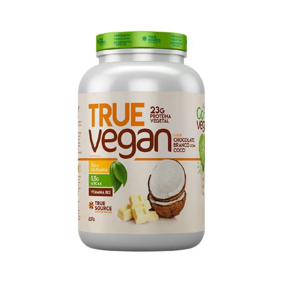 Imagem de Proteina true vegan chocolate branco com coco 837g - true source