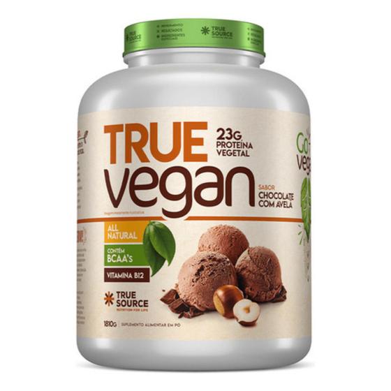 Imagem de Proteina Vegana 837G TRUE SOURCE ARROZ ERVILHA sabor doce de leite chocolate branco coco avela