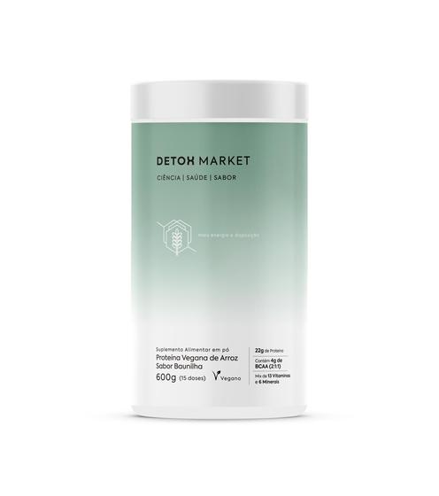 Imagem de Proteína Vegana De Arroz Orgânica Detox Market Baunilha 600G